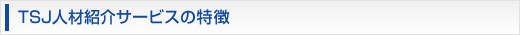 TSJの人材紹介サービスの特徴