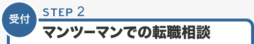 STEP2 マンツーマンでの転職相談